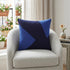 20" Cobalt And Navy Blue Abstract Cotton Throw Pillow Cover