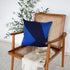 20" Cobalt And Navy Blue Abstract Cotton Throw Pillow Cover