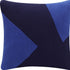 20" Cobalt And Navy Blue Abstract Cotton Throw Pillow Cover