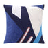 20" Cobalt Navy Blue And White Abstract Cotton Throw Pillow Cover