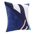 20" Cobalt Navy Blue And White Abstract Cotton Throw Pillow Cover