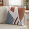 20" Green And Brown Abstract Cotton Throw Pillow Cover