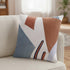20" Green And Brown Abstract Cotton Throw Pillow Cover