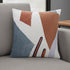 20" Green And Brown Abstract Cotton Throw Pillow Cover