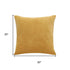 20" Ochre Cotton Throw Pillow Cover