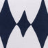 20" Blue And White Diamond Cotton Blend Throw Pillow Cover
