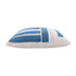 20" Teal Blue And Ivory Striped Cotton Blend Throw Pillow Cover