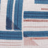 20" Teal Blue And Ivory Striped Cotton Blend Throw Pillow Cover