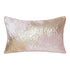 16" X 24" Gold And Pink Lumbar Abstract Throw Pillow Cover with Glitter