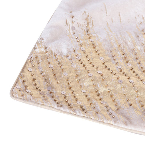 16" X 24" Gold And Pink Lumbar Abstract Throw Pillow Cover with Glitter