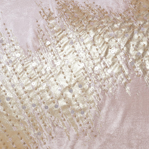 16" X 24" Gold And Pink Lumbar Abstract Throw Pillow Cover with Glitter
