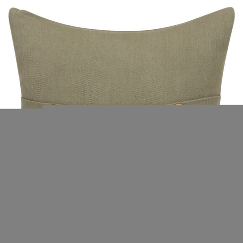 20" Green Cotton Throw Pillow Cover