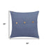 20" Blue Cotton Throw Pillow Cover