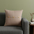 24" Brown Cotton Throw Pillow Cover
