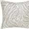 20" Ivory And Silver Throw Pillow Cover with Texture