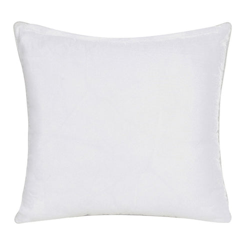 20" Ivory And Silver Throw Pillow Cover with Texture