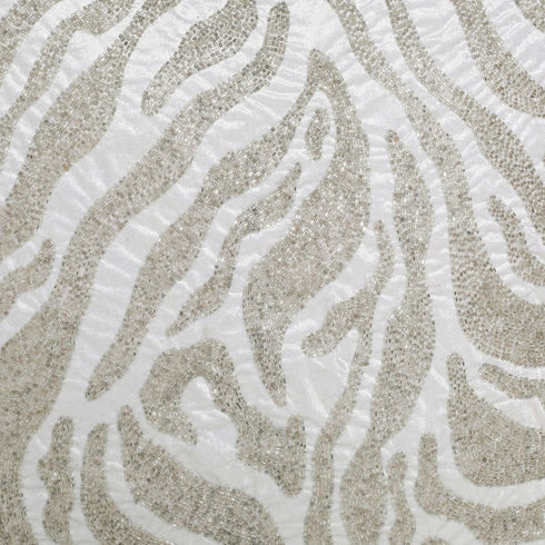 20" Ivory And Silver Throw Pillow Cover with Texture