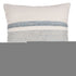 20" Ivory And Blue Beach Striped Throw Pillow Cover