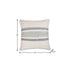 20" Ivory And Blue Beach Striped Throw Pillow Cover