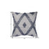 20" Ivory And Blue Beach Diamond Throw Pillow Cover with Texture