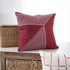 20" Red And White Striped Cotton Throw Pillow Cover