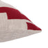 20" Red And Ivory Geometric Cotton Blend Throw Pillow Cover