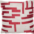 20" Red And Ivory Geometric Cotton Blend Throw Pillow Cover