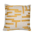 24" Yellow And Ivory Geometric Cotton Blend Throw Pillow Cover