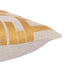 24" Yellow And Ivory Geometric Cotton Blend Throw Pillow Cover