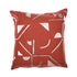 20" Orange And Ivory Geometric Cotton Blend Throw Pillow Cover