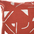 20" Orange And Ivory Geometric Cotton Blend Throw Pillow Cover