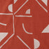 20" Orange And Ivory Geometric Cotton Blend Throw Pillow Cover