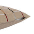 20" Beige And White Check Cotton Blend Throw Pillow Cover