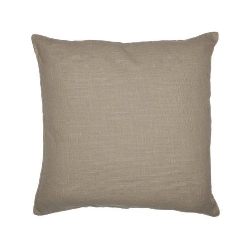 20" Beige And White Check Cotton Blend Throw Pillow Cover