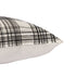 20" White And Black Check Cotton Blend Throw Pillow Cover