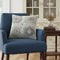 20" Light Gray And Ivory Medallion Throw Pillow Cover