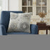 20" Light Gray And Ivory Medallion Throw Pillow Cover