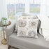 20" Light Gray And Ivory Medallion Throw Pillow Cover