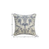 20" Ivory And Blue Damask Throw Pillow Cover