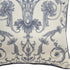 20" Ivory And Blue Damask Throw Pillow Cover