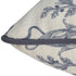 20" Ivory And Blue Damask Throw Pillow Cover