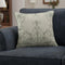 20" Sage And Ivory Damask Recycled Poly Linen Throw Pillow Cover