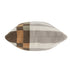 24" Brown Gray And Off White Geometric Wool Blend Throw Pillow Cover