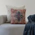 18" Navy Blue And Rust Medallion Throw Pillow Cover