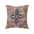 18" Navy Blue And Rust Medallion Throw Pillow Cover