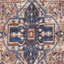 18" Navy Blue And Rust Medallion Throw Pillow Cover