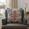 18" Navy Blue And Rust Medallion Throw Pillow Cover