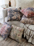 18" Navy Blue And Rust Medallion Throw Pillow Cover