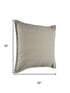 Set of Two 22" Gray Cotton Throw Pillow Covers