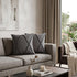 Set of Two 20" Gray And Ash Gray Diamond Cotton Throw Pillow Covers with Tufts And Texture
